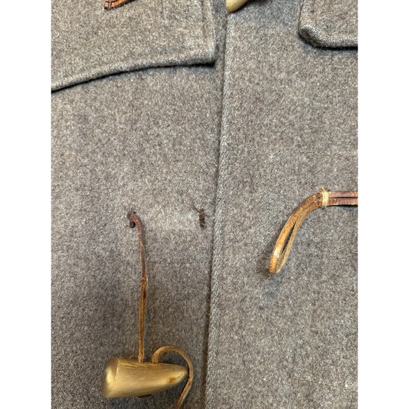 VTG Gloverall Original England Duffle Coat Brown Wool Hooded Toggle 36 academia - Picture 2 of 9